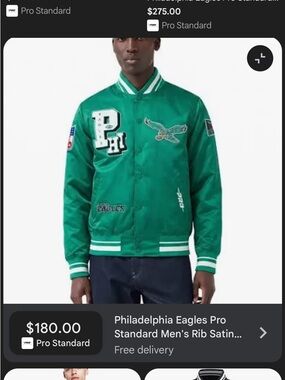 Green Eagles Varsity Jacket PRO standard bought for 240$
Selling for 130 $SMALL